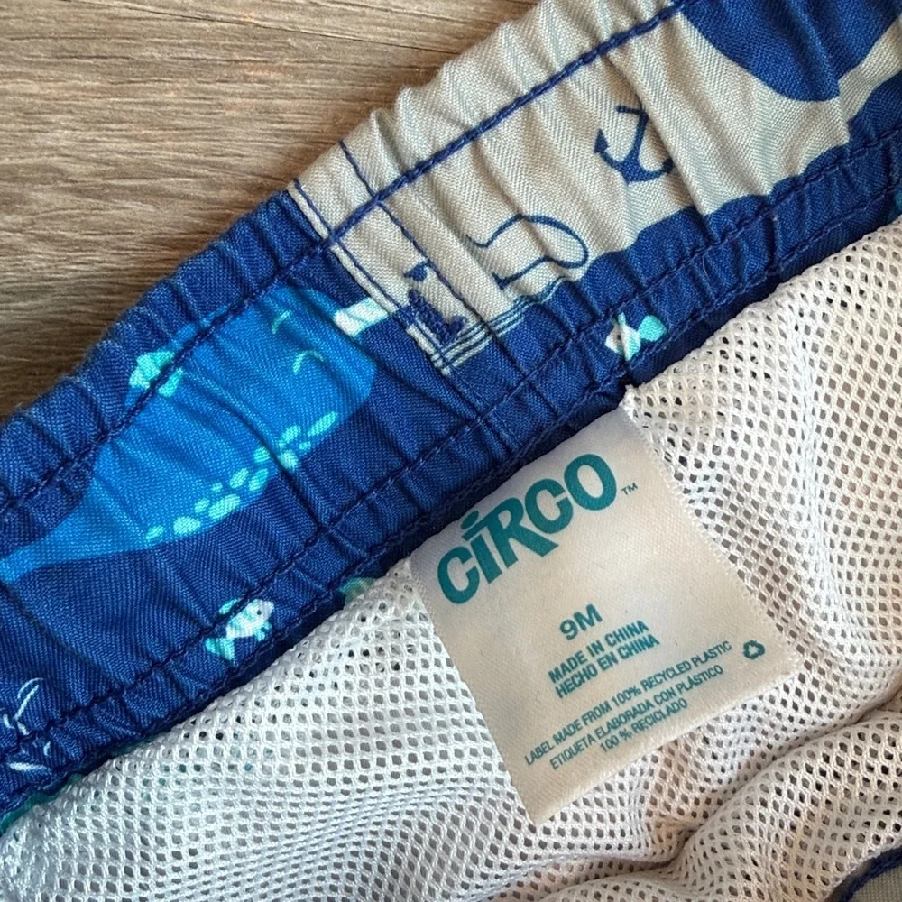 Circo baby boys whale print swim trunks